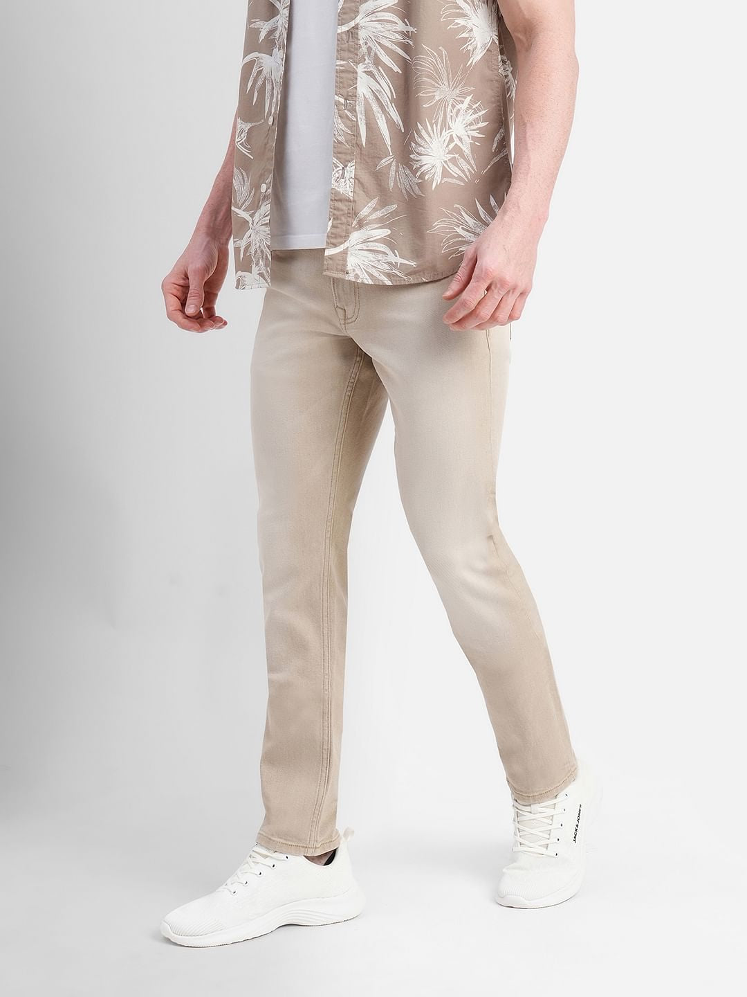 Khaki Low Rise Glenn Slim Fit Jeans