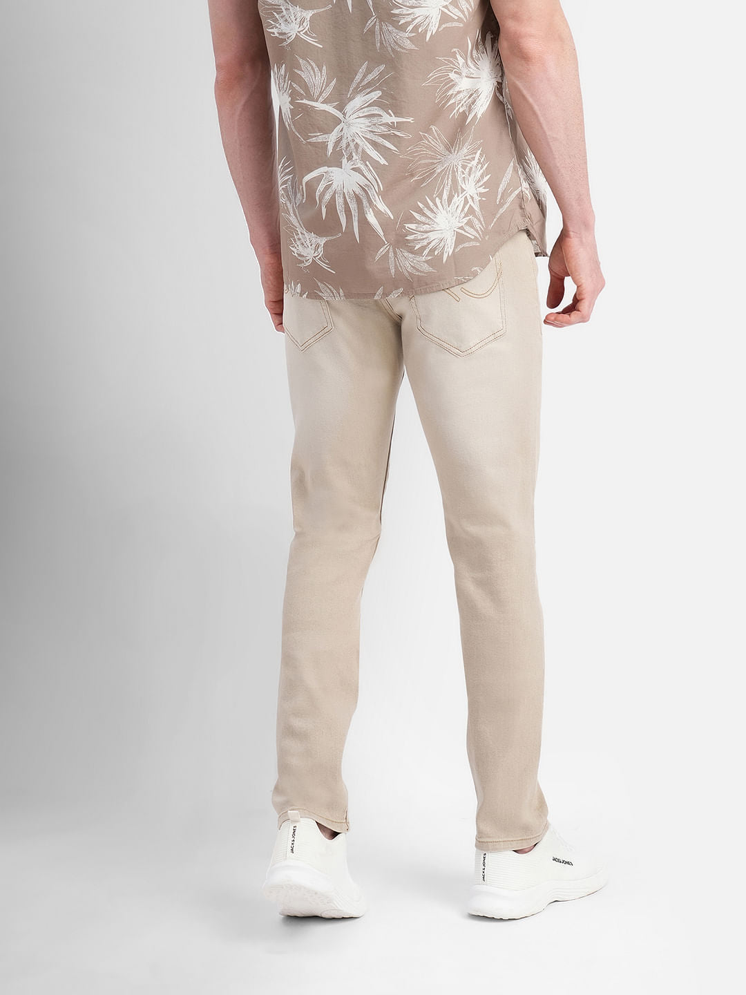 Khaki Low Rise Glenn Slim Fit Jeans