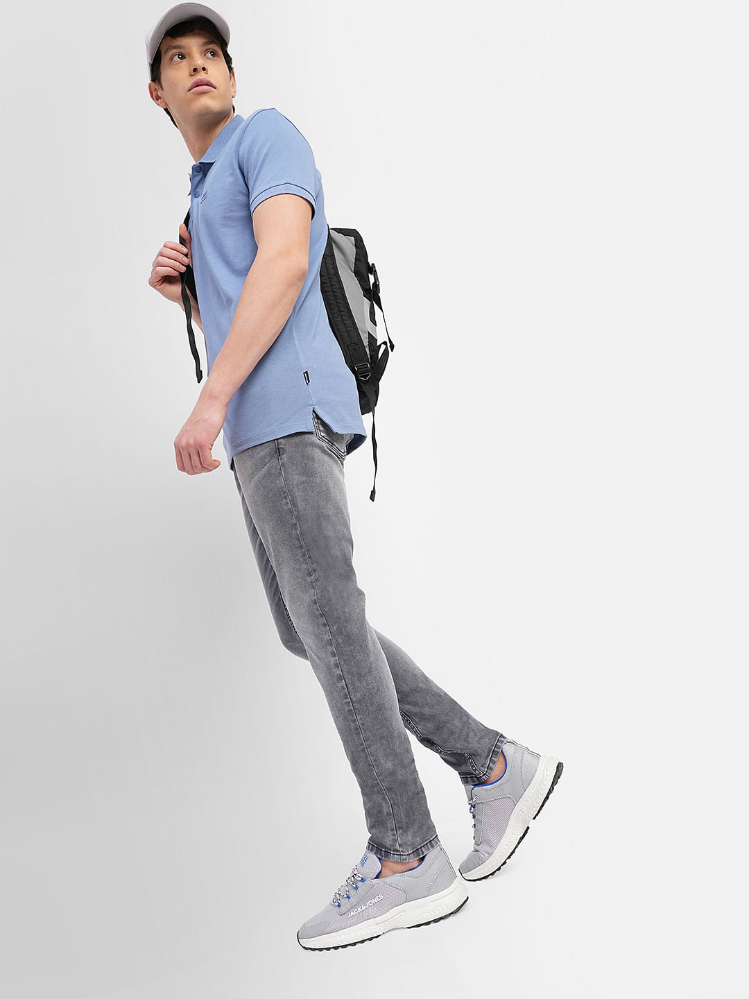Grey Low Rise Washed Ben Skinny Jeans - 28/30