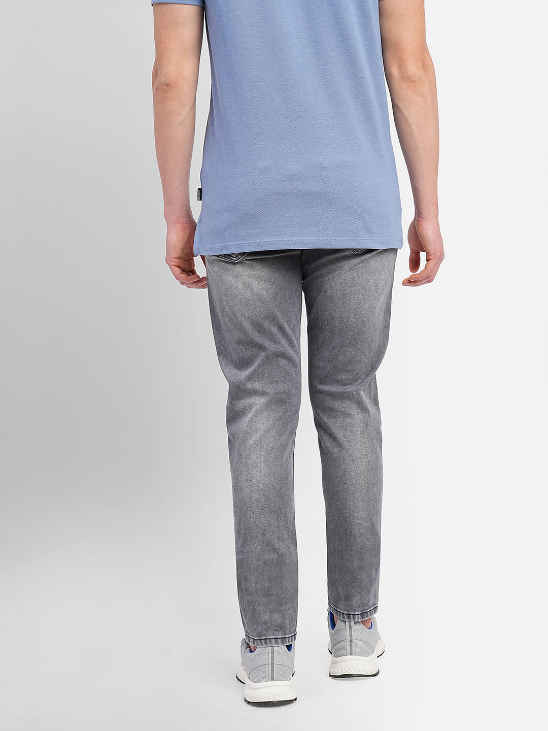 Grey Low Rise Washed Ben Skinny Jeans