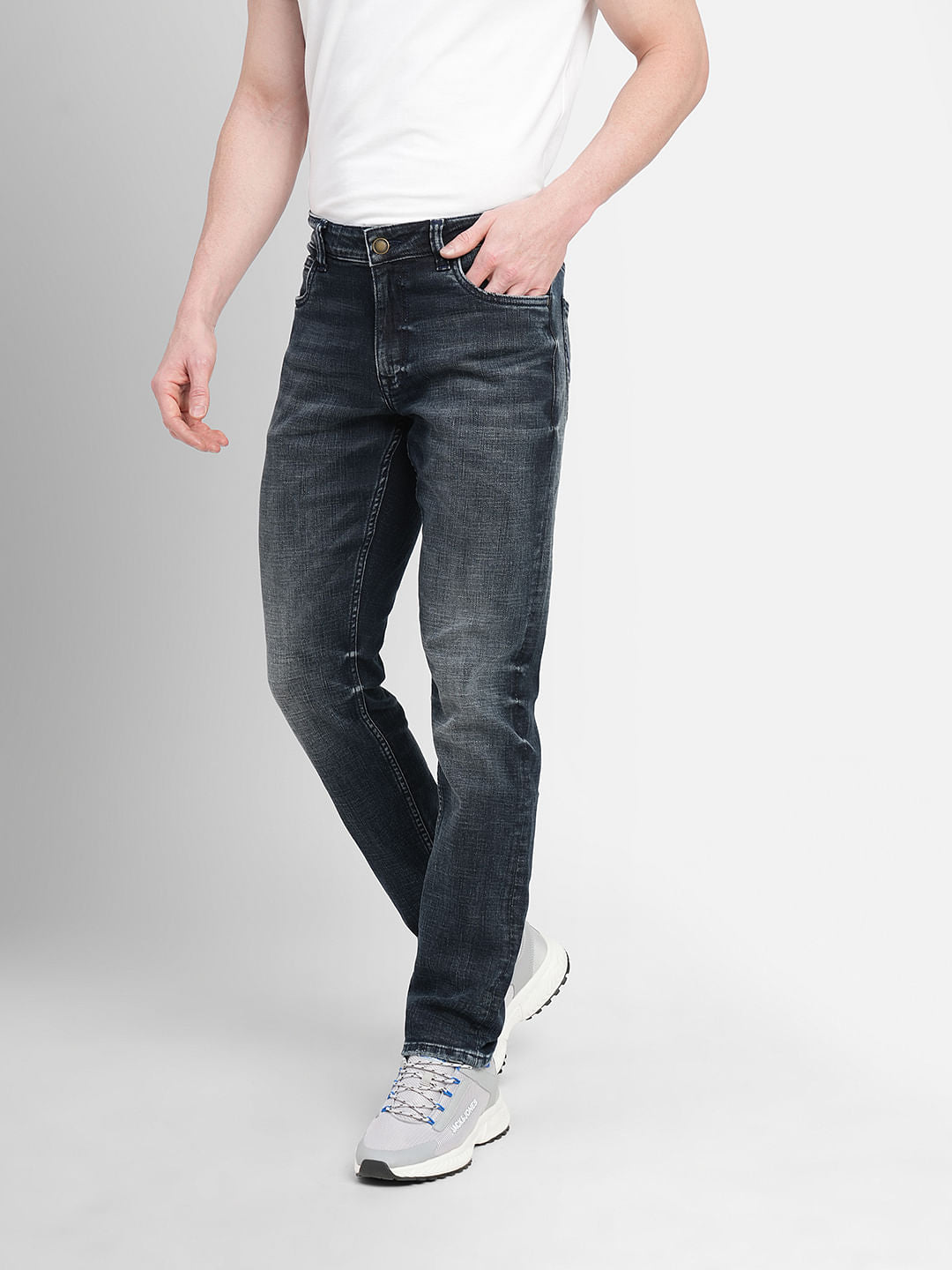 Dark Blue Low Rise Glenn Slim Fit Jeans