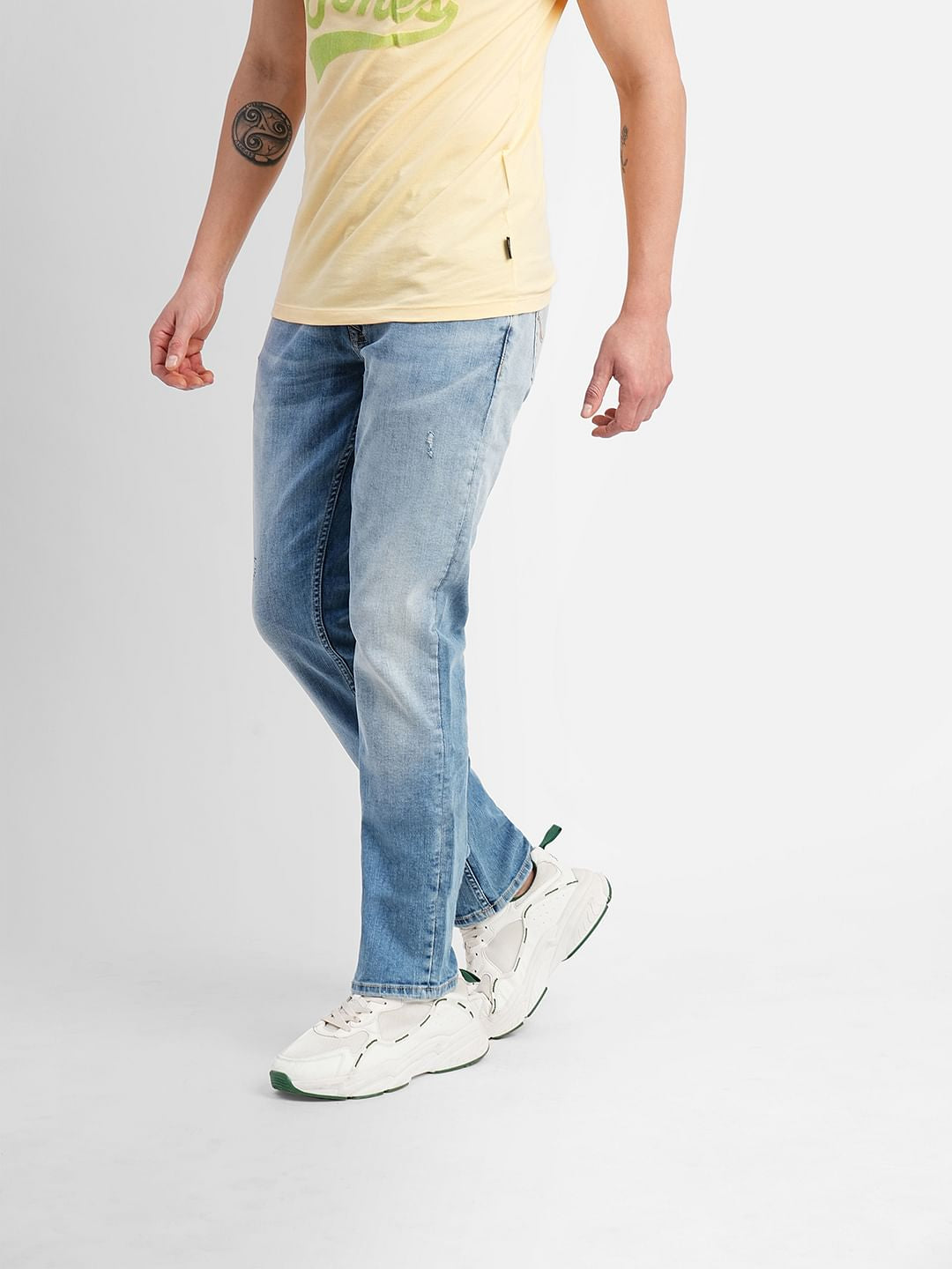 Blue Low Rise Tim Anti Fit Jeans