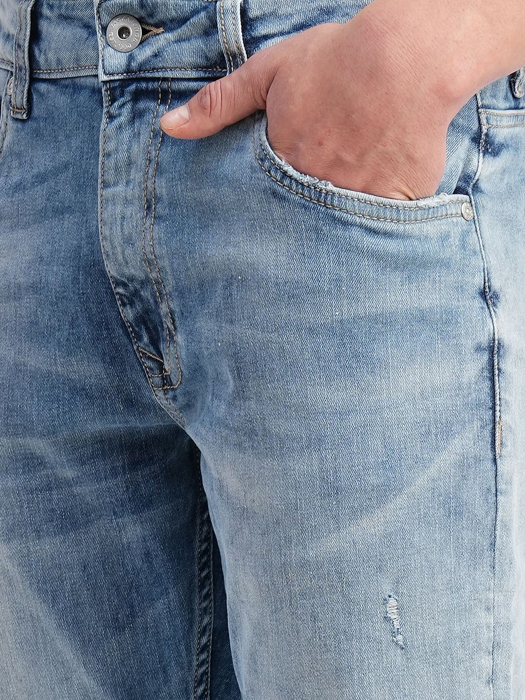 Blue Low Rise Tim Anti Fit Jeans