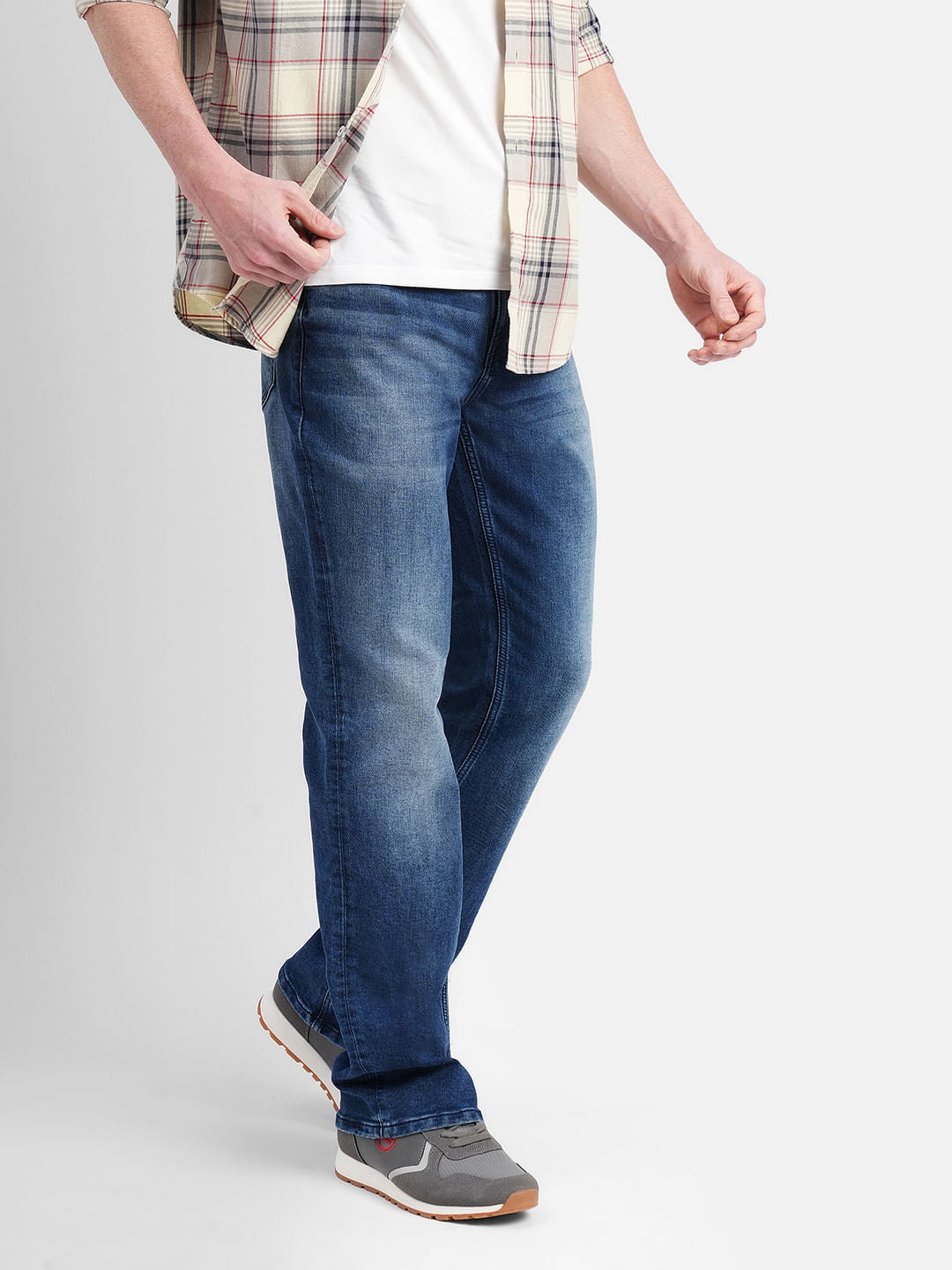 Blue High Rise Washed Ray Bootcut Jeans