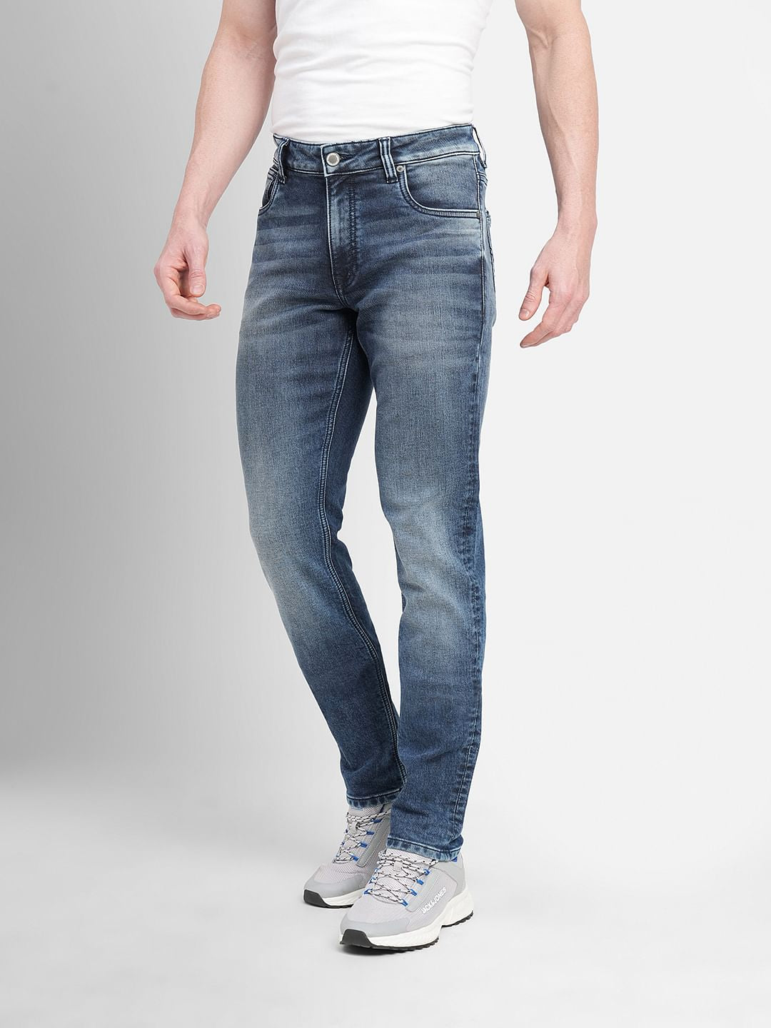 Blue Low Rise Glenn Slim Fit Jeans