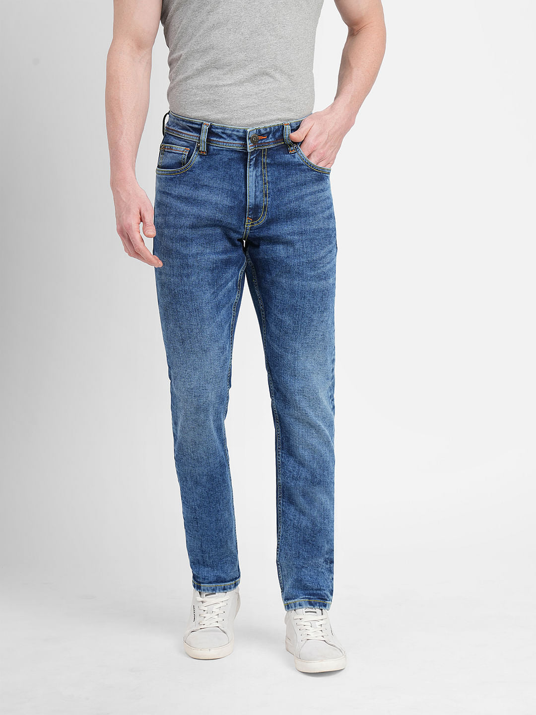 Dark Blue Low Rise Glenn Slim Fit Jeans