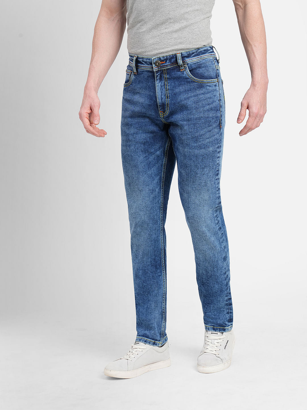 Dark Blue Low Rise Glenn Slim Fit Jeans