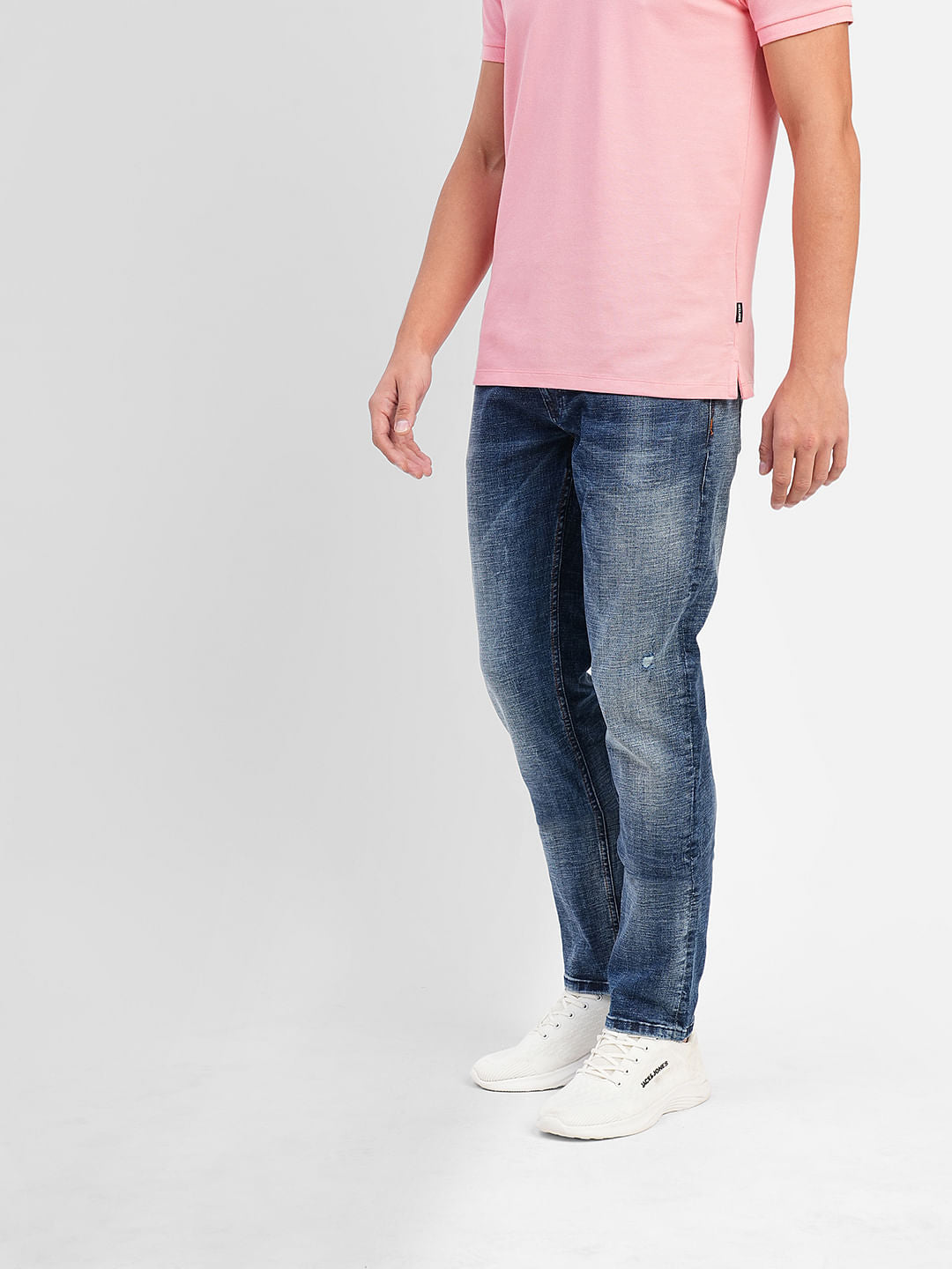 Blue Low Rise Washed Ben Skinny Jeans