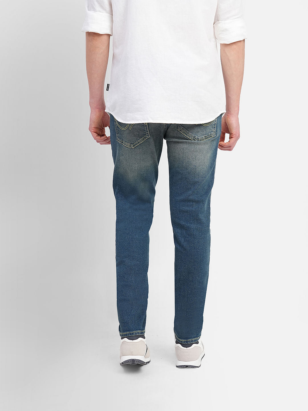 Blue Low Rise Washed Ben Skinny Jeans