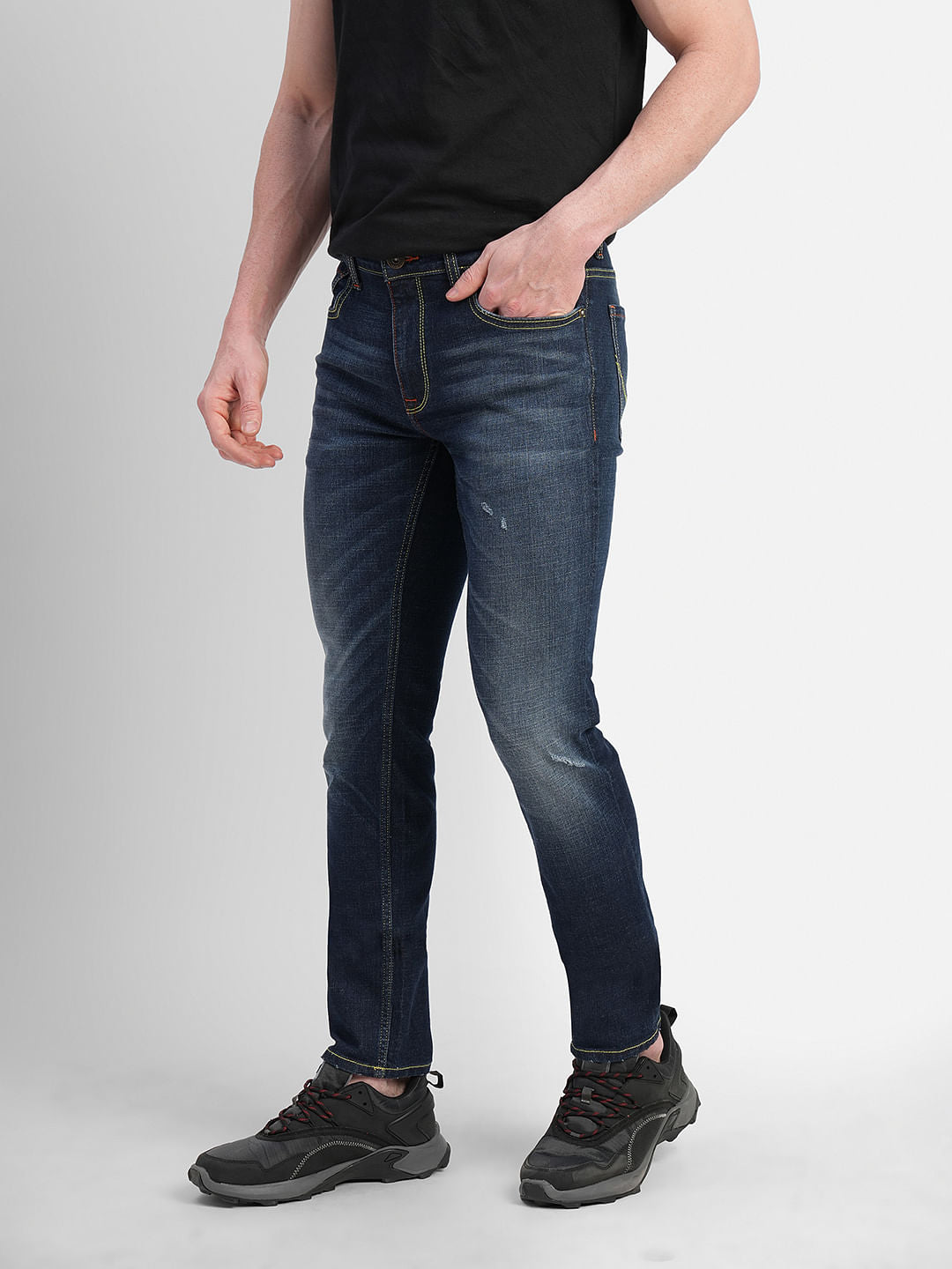 Dark Blue Low Rise Ben Skinny Jeans