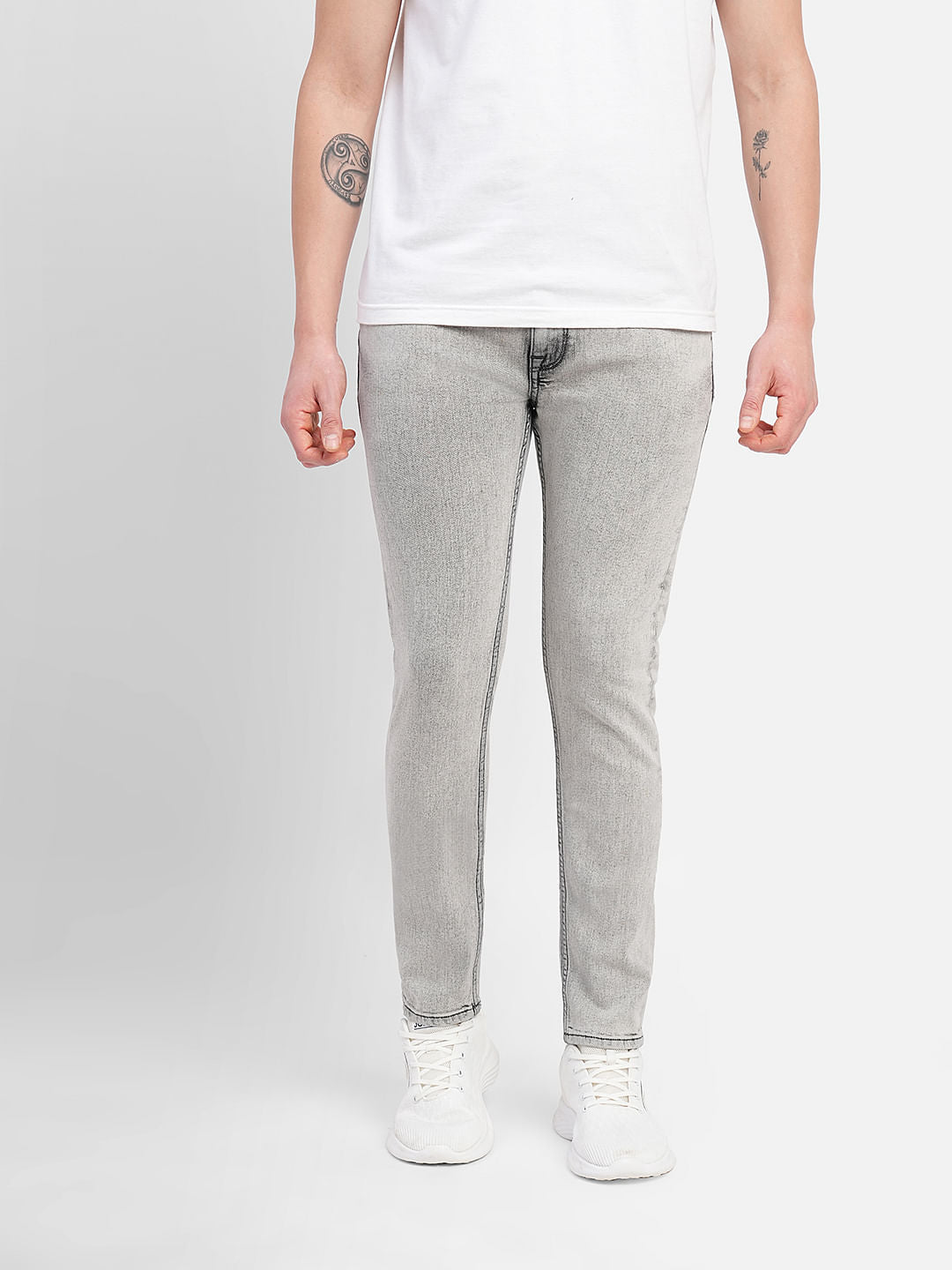 Grey Low Rise Liam Super Skinny Jeans