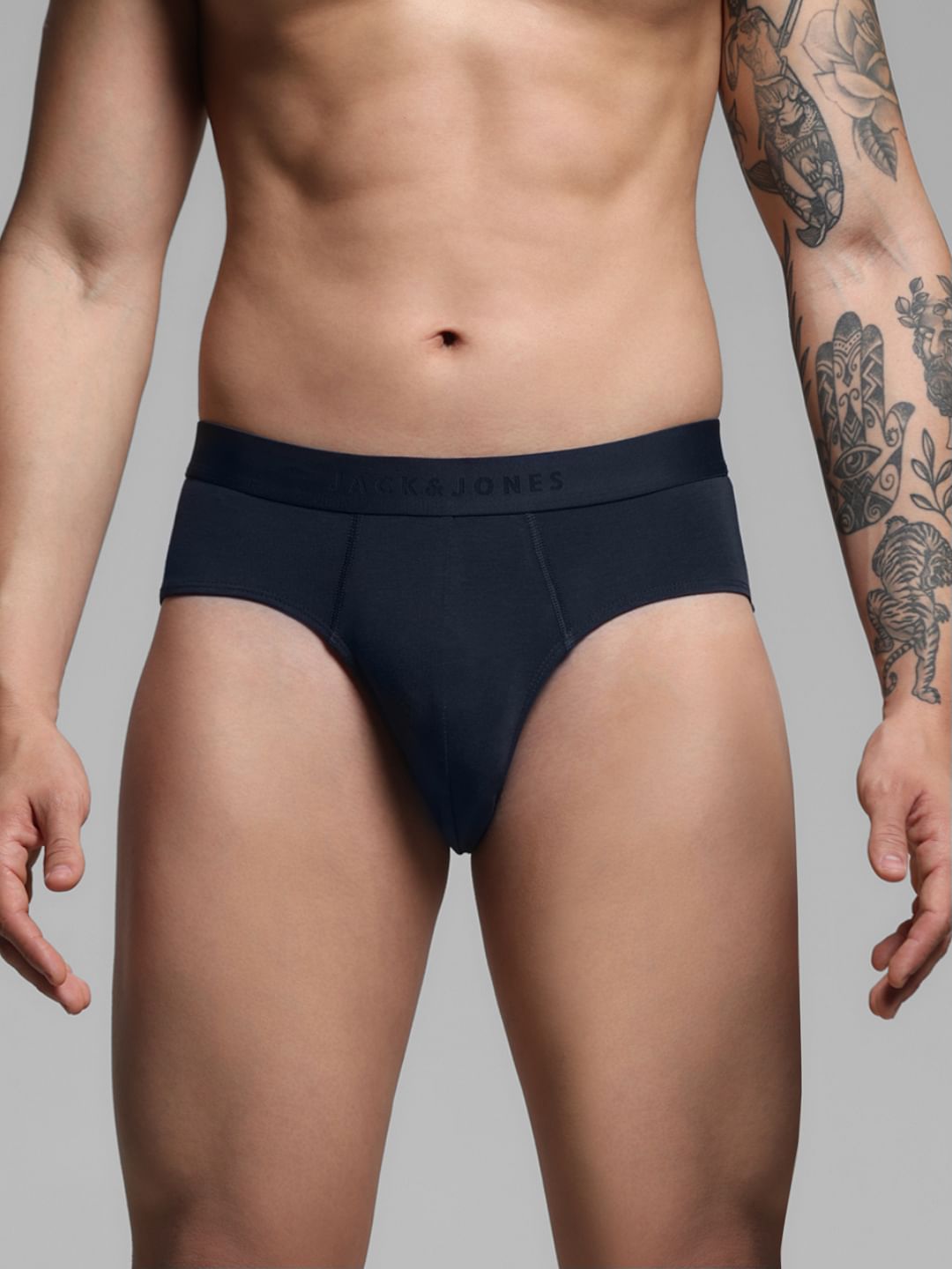 Navy Blue Cotton Modal Briefs