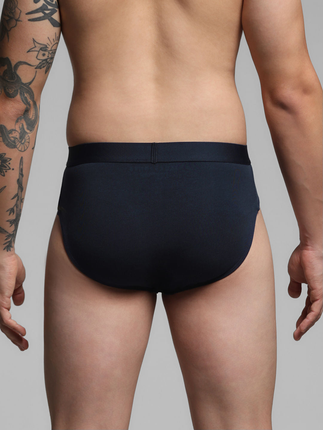 Navy Blue Cotton Modal Briefs