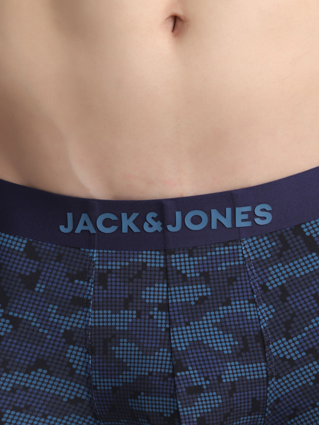 Navy Blue Camo Print Trunks