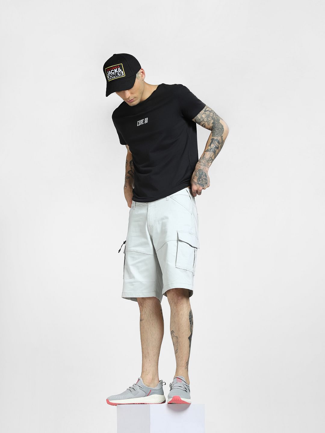Grey Cargo Shorts
