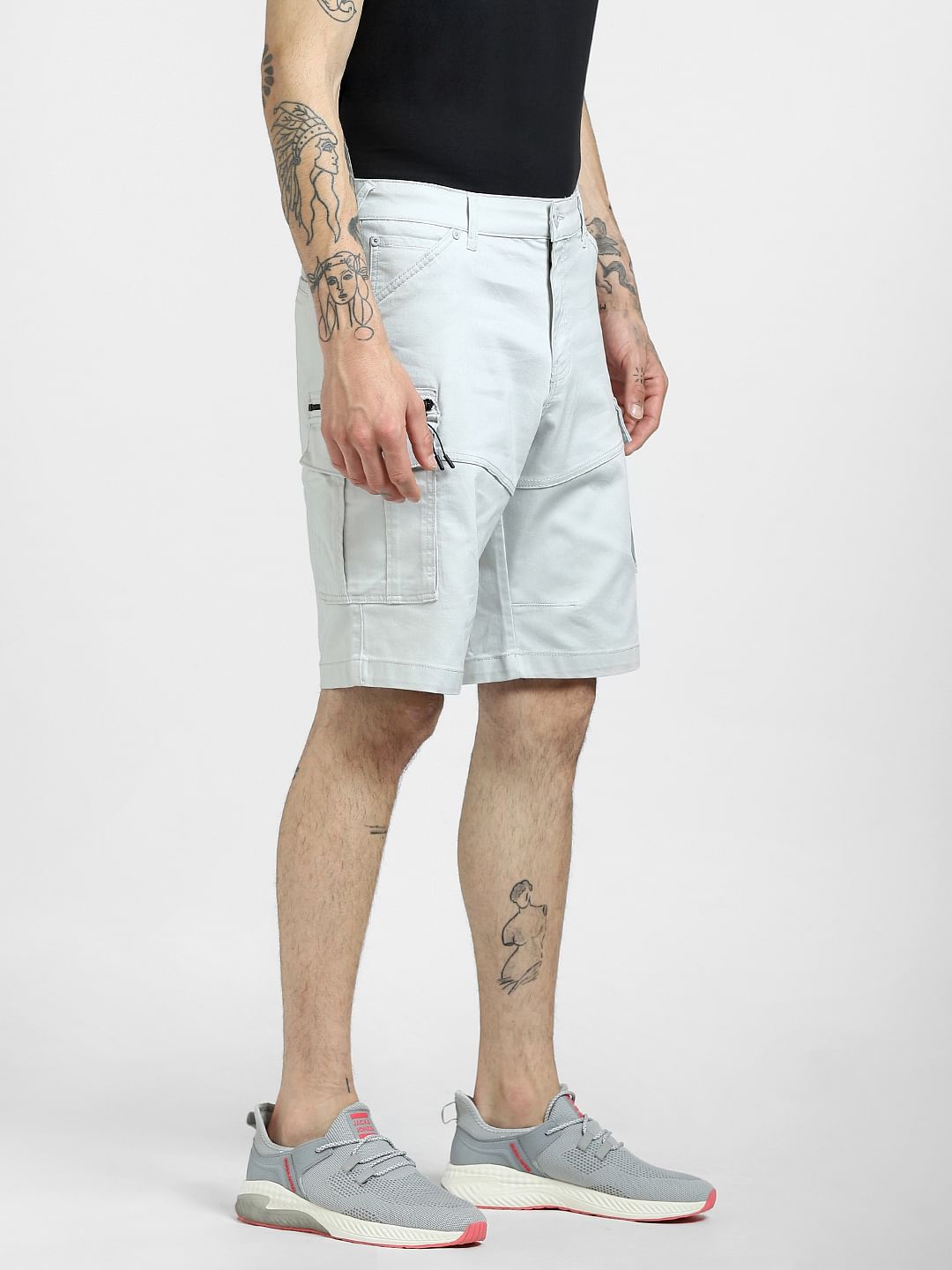Grey Cargo Shorts