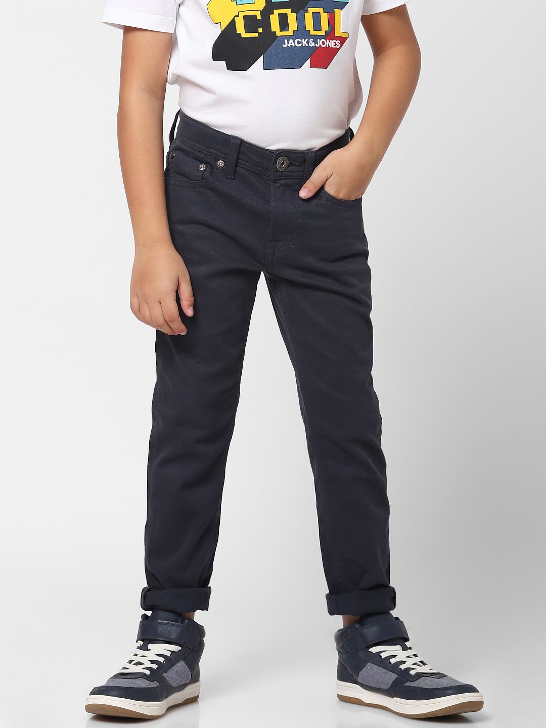 Boys Navy Blue Pants - 4/5Y