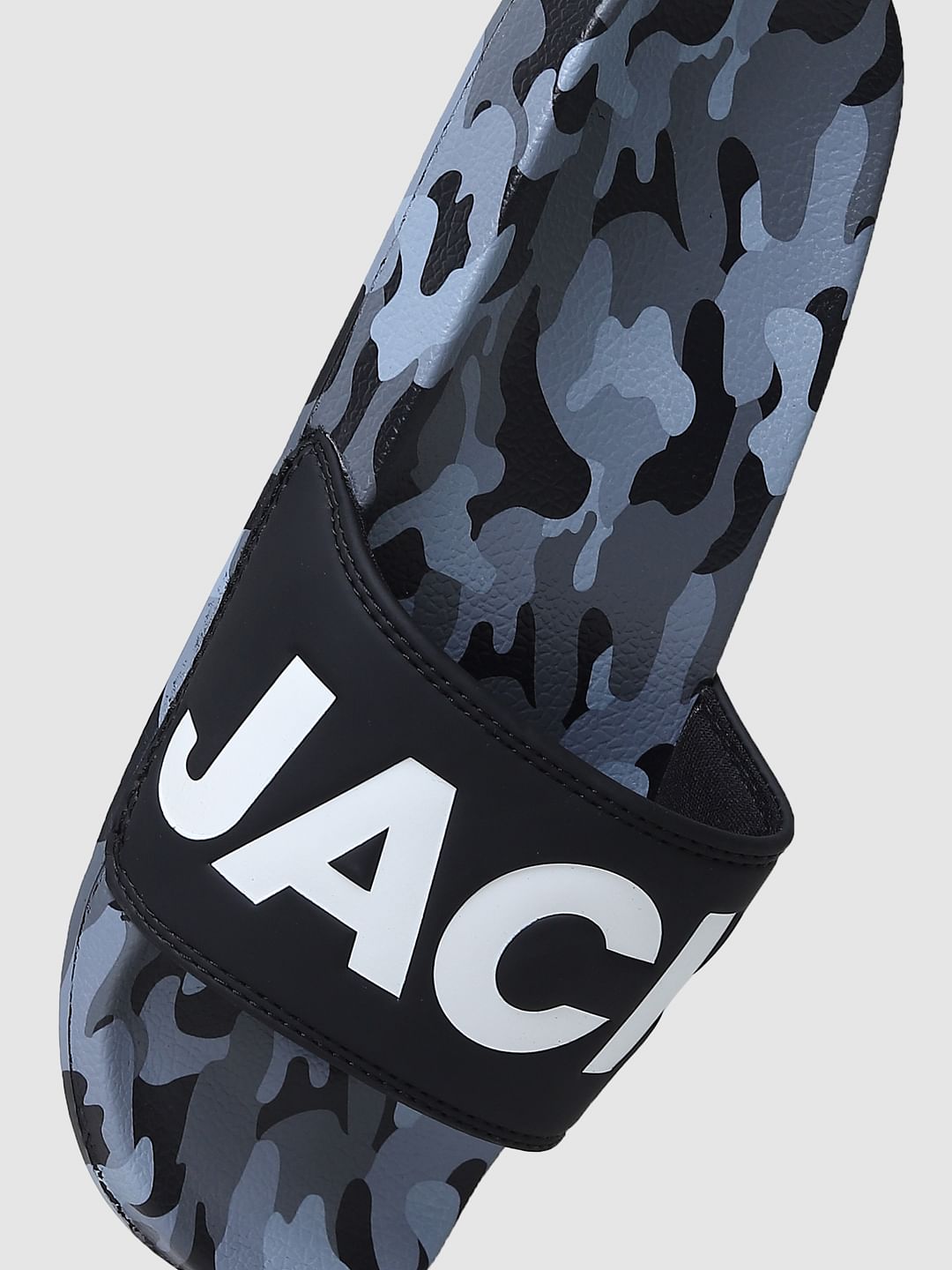 Black Camo Print Sliders