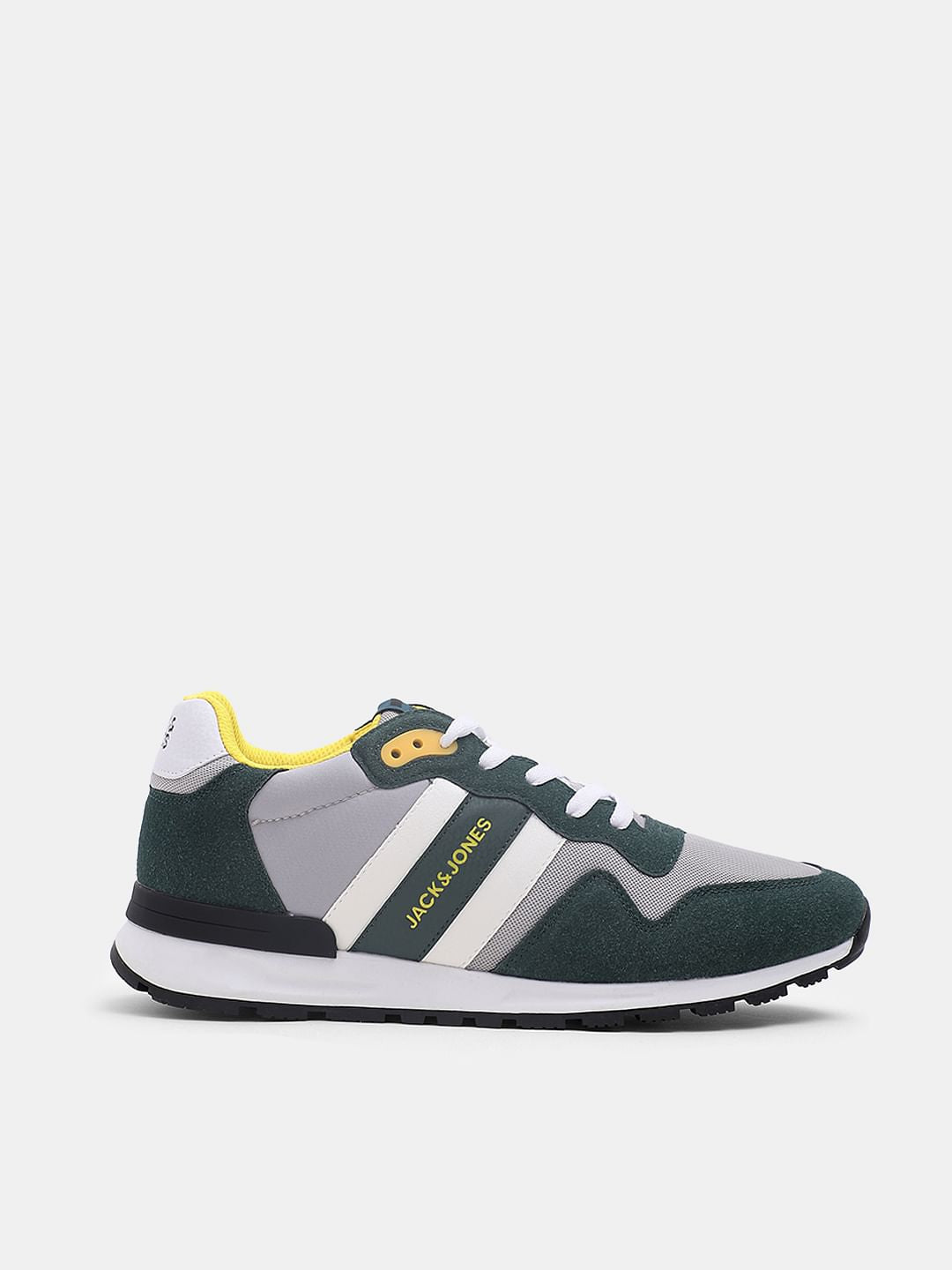 Green Colourblocked Mesh Sneakers - 40