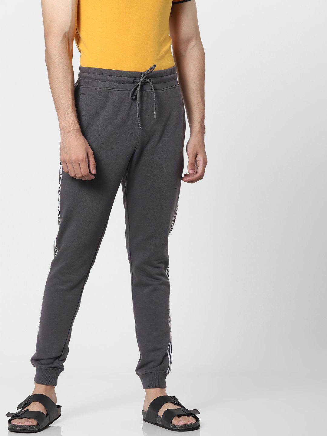 Grey Tape Detail Sweatpants