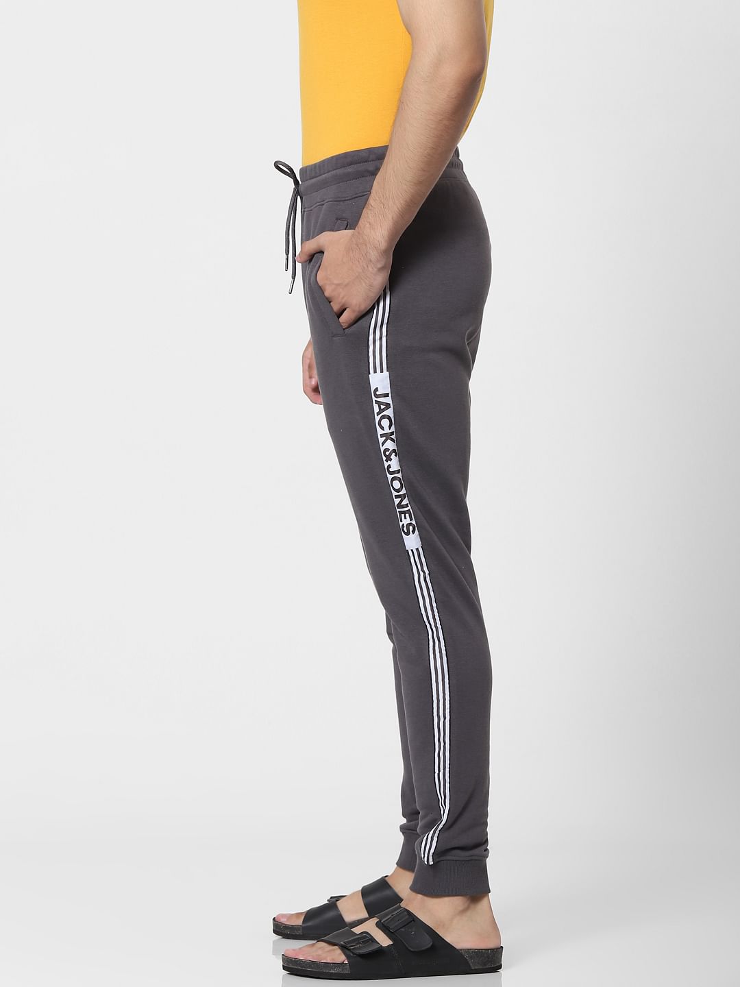 Grey Tape Detail Sweatpants