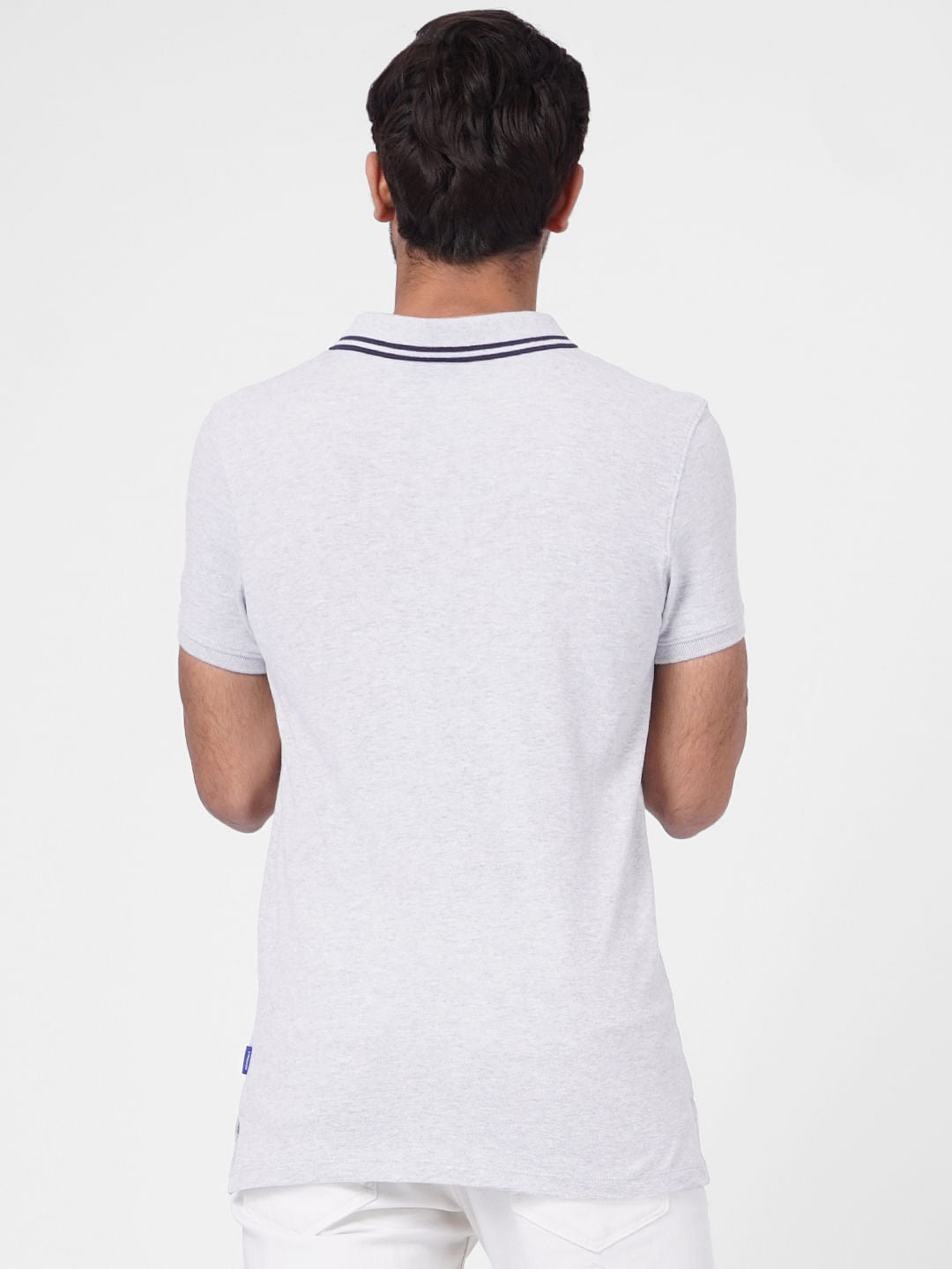 Grey Polo Neck T-shirt
