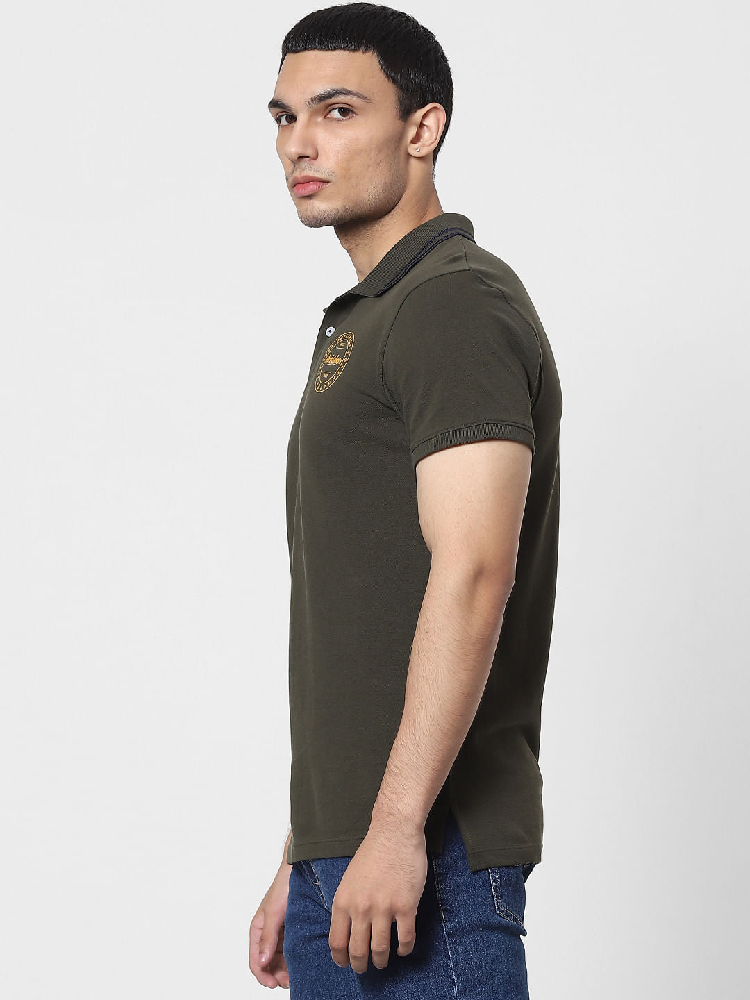 Olive Green Polo Neck T-shirt