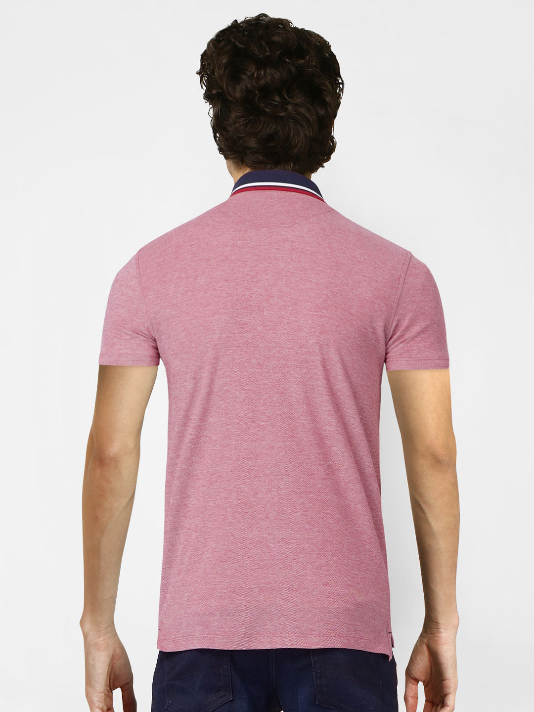 Faded Red Polo Neck T-shirt