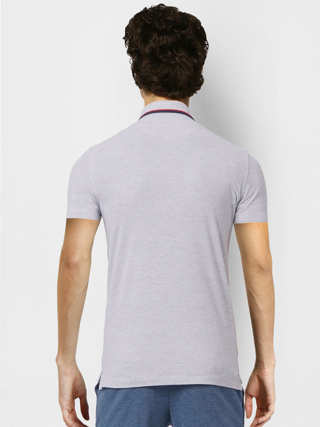 Grey Polo Neck T-shirt