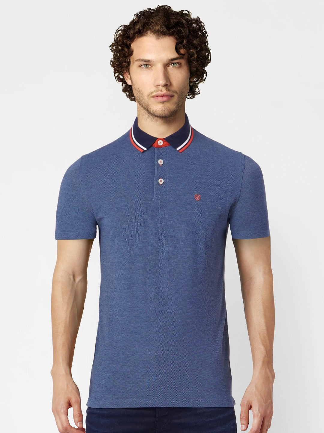 Blue Polo Neck T-shirt