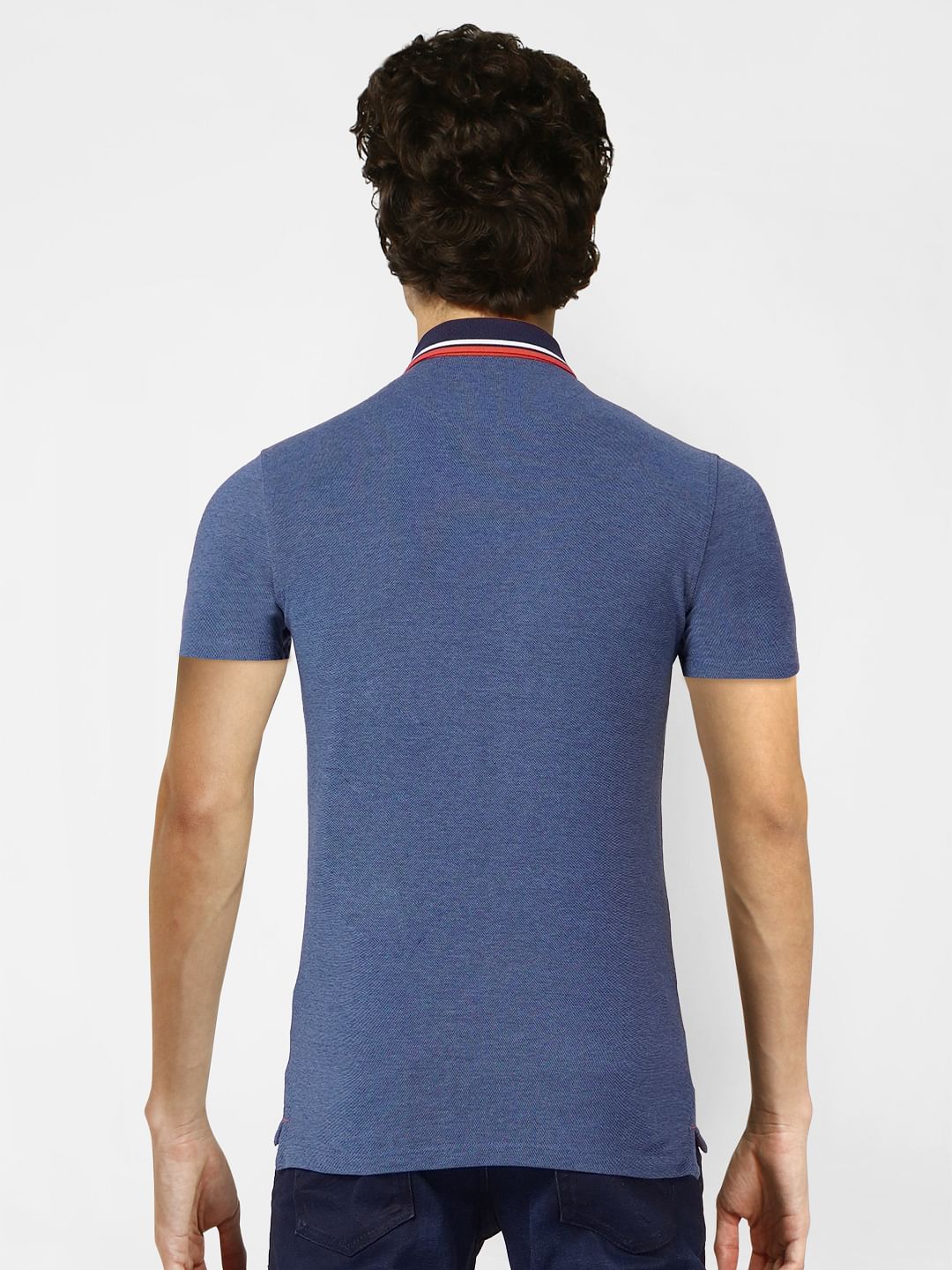 Blue Polo Neck T-shirt