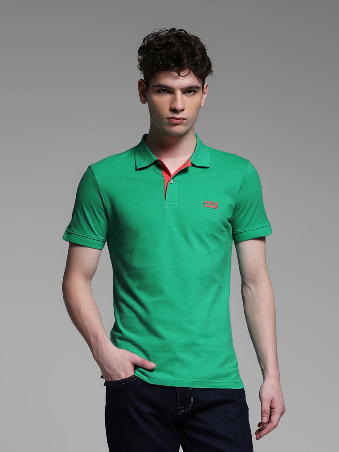 GREEN COTTON POLO - S