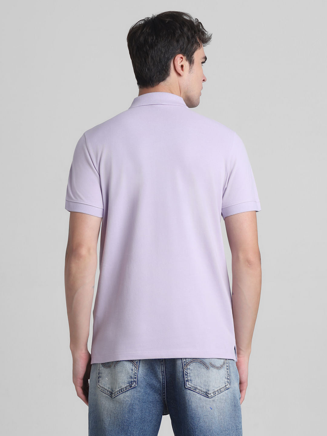 Lilac Cotton Polo T-Shirt