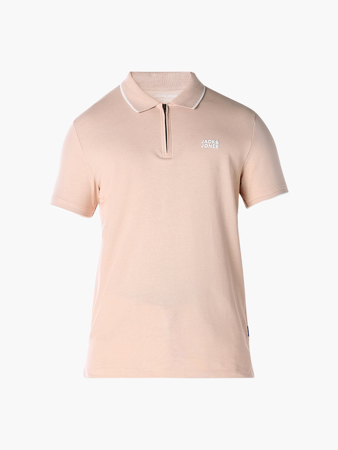 Pink Zip Detail Polo T-shirt