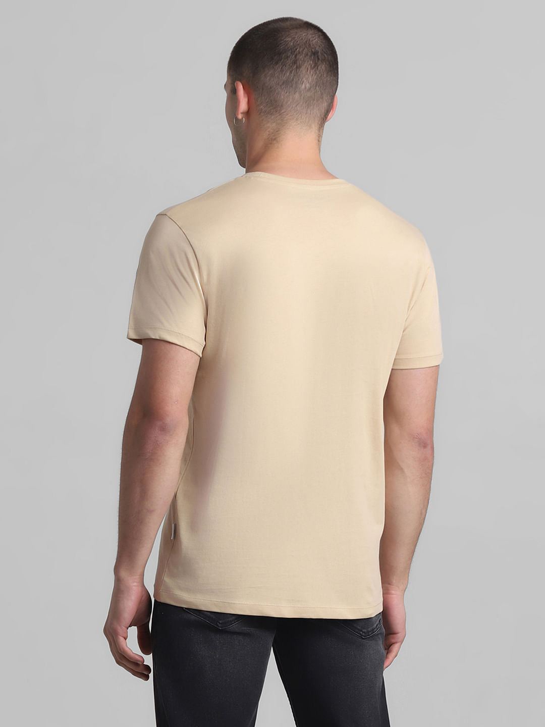 Light Brown Crew Neck T-shirt