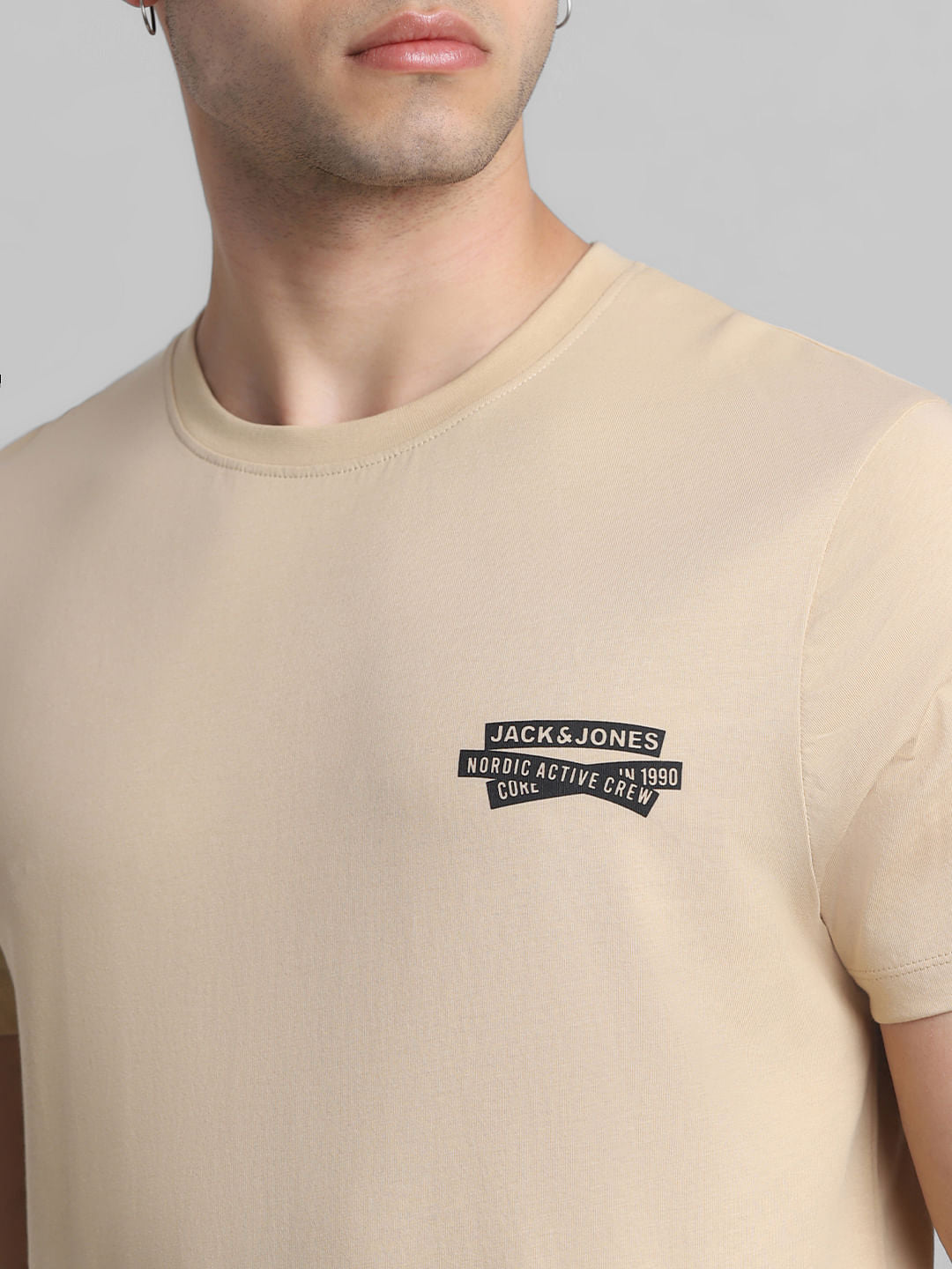 Light Brown Crew Neck T-shirt