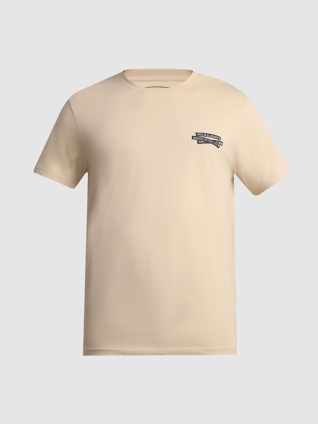 Light Brown Crew Neck T-shirt