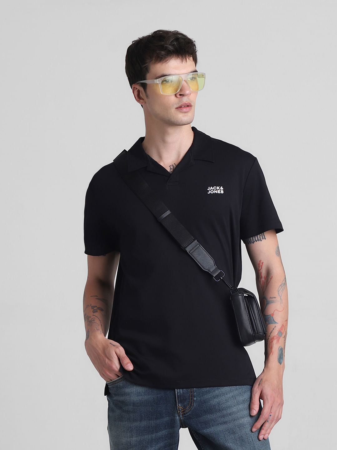 Jet Black Polo T-shirt - S
