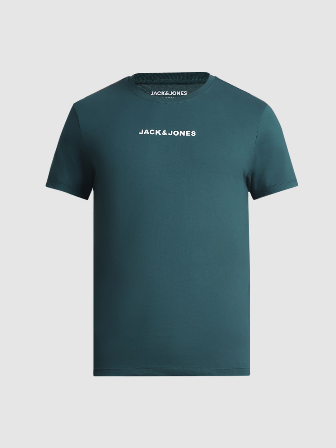 Green Logo Print Crew Neck T-shirt