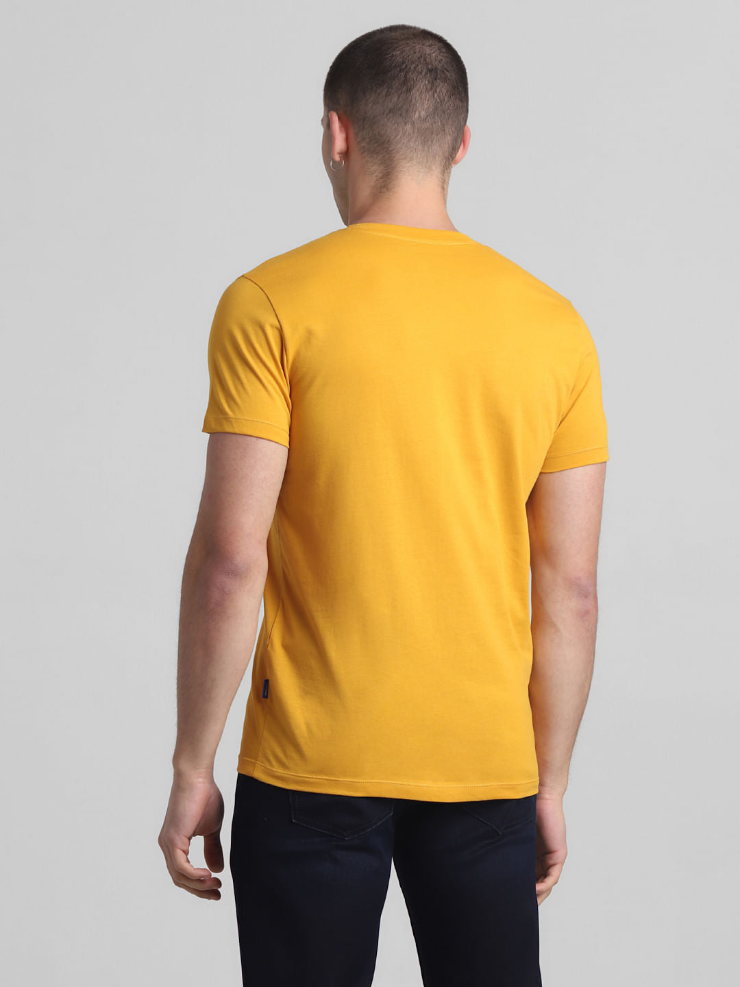 Yellow Varsity Logo Crew Neck T-shirt