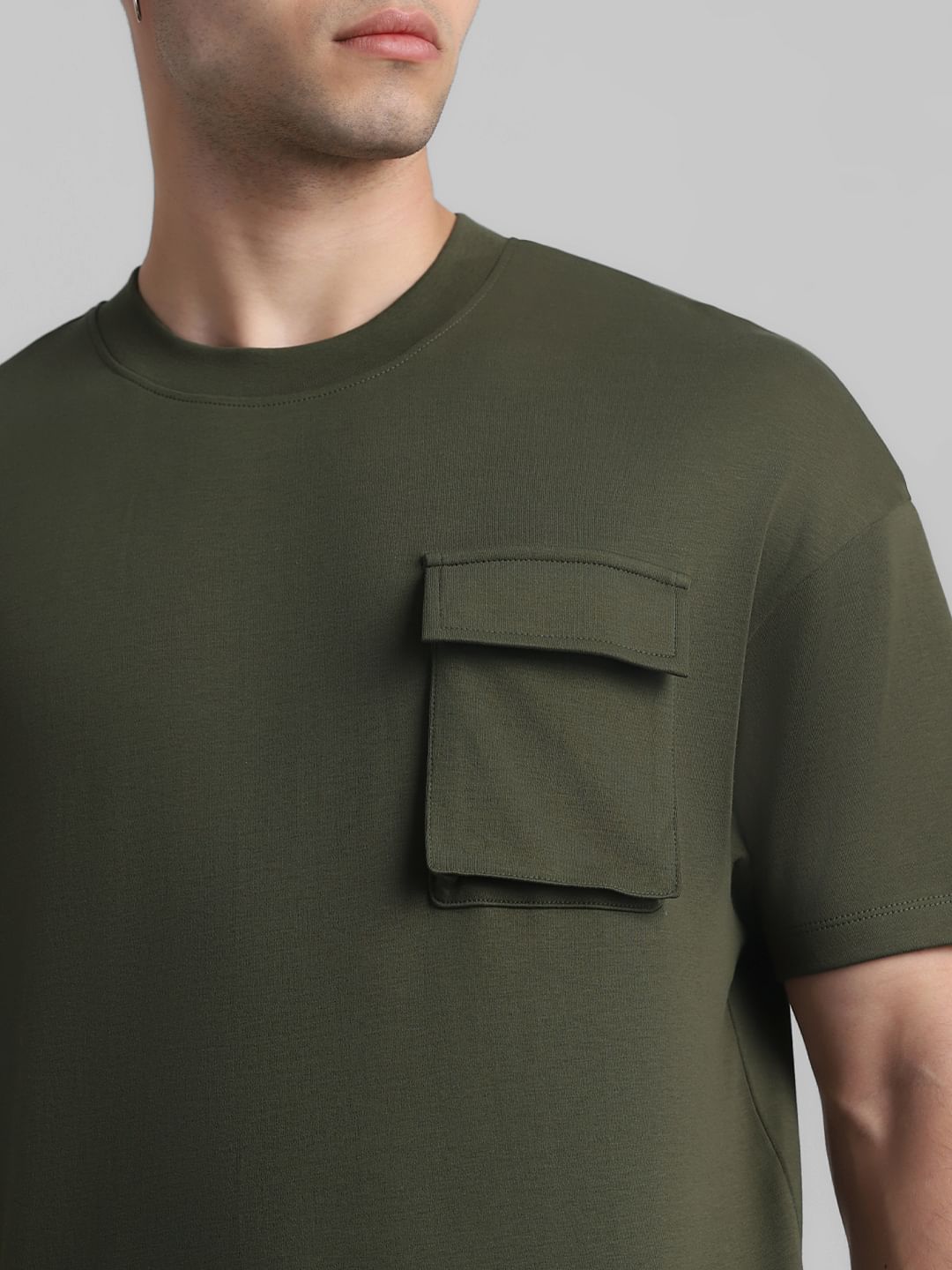 Green Oversized Crew Neck T-shirt