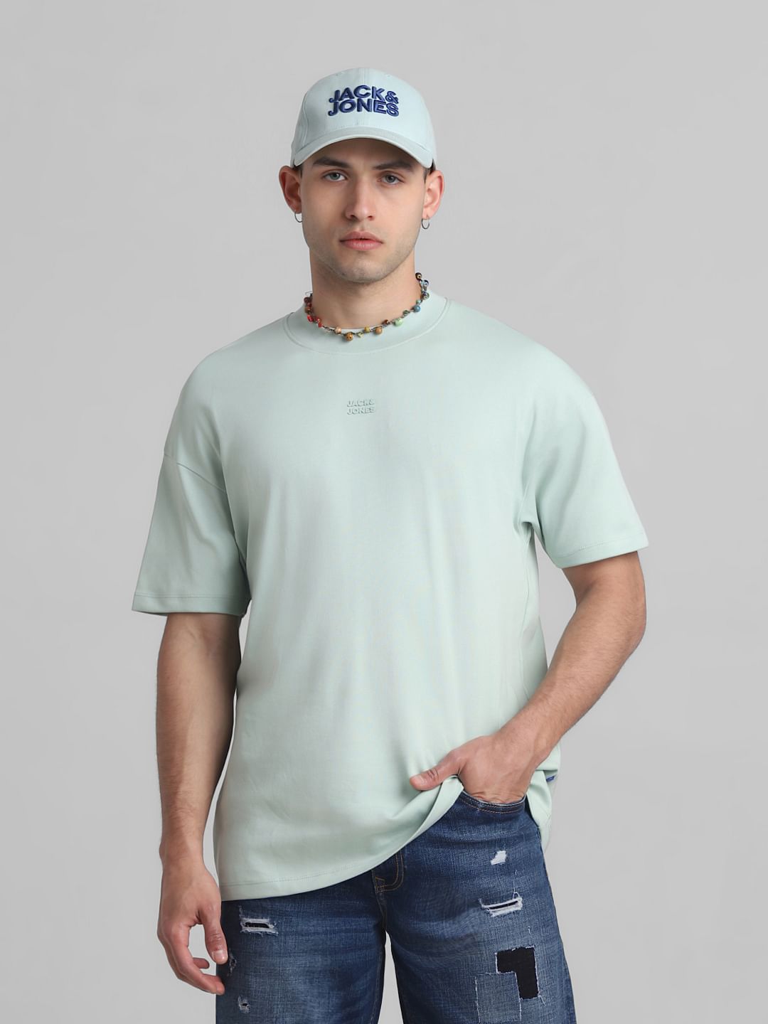 Aqua Green Oversized T-shirt - S