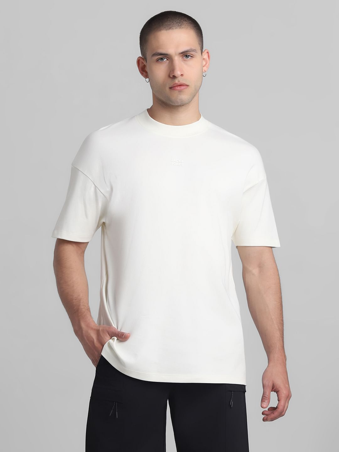 White Oversized Crew Neck T-shirt