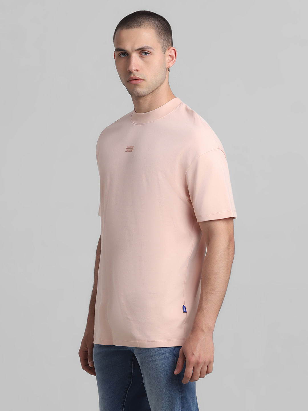 Pink Oversized Crew Neck T-shirt