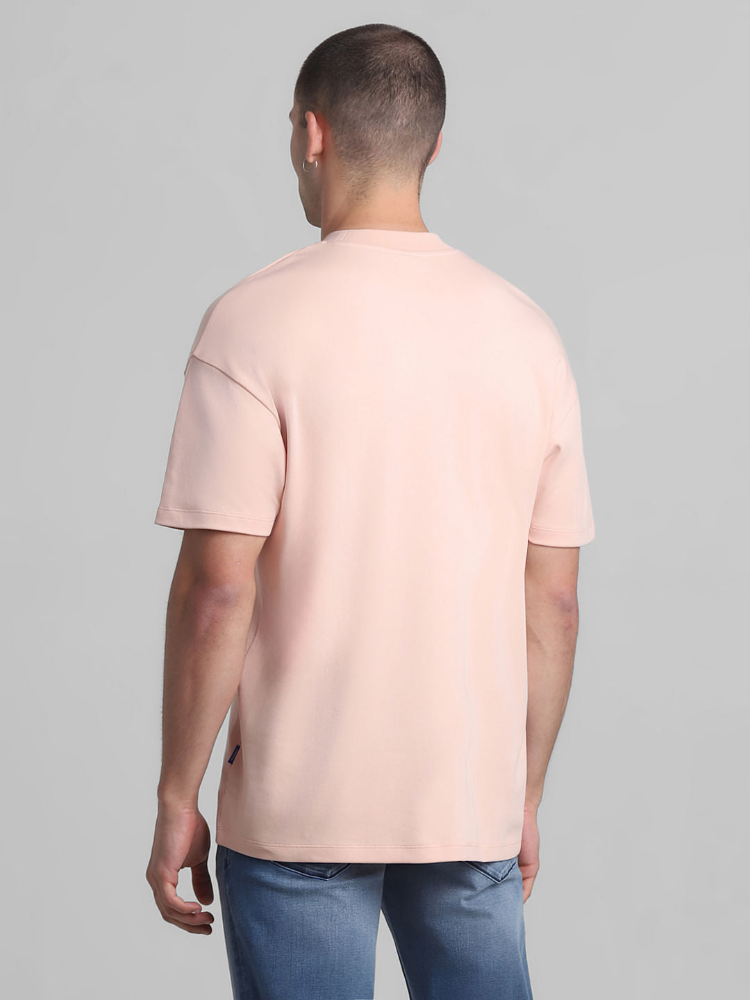 Pink Oversized Crew Neck T-shirt