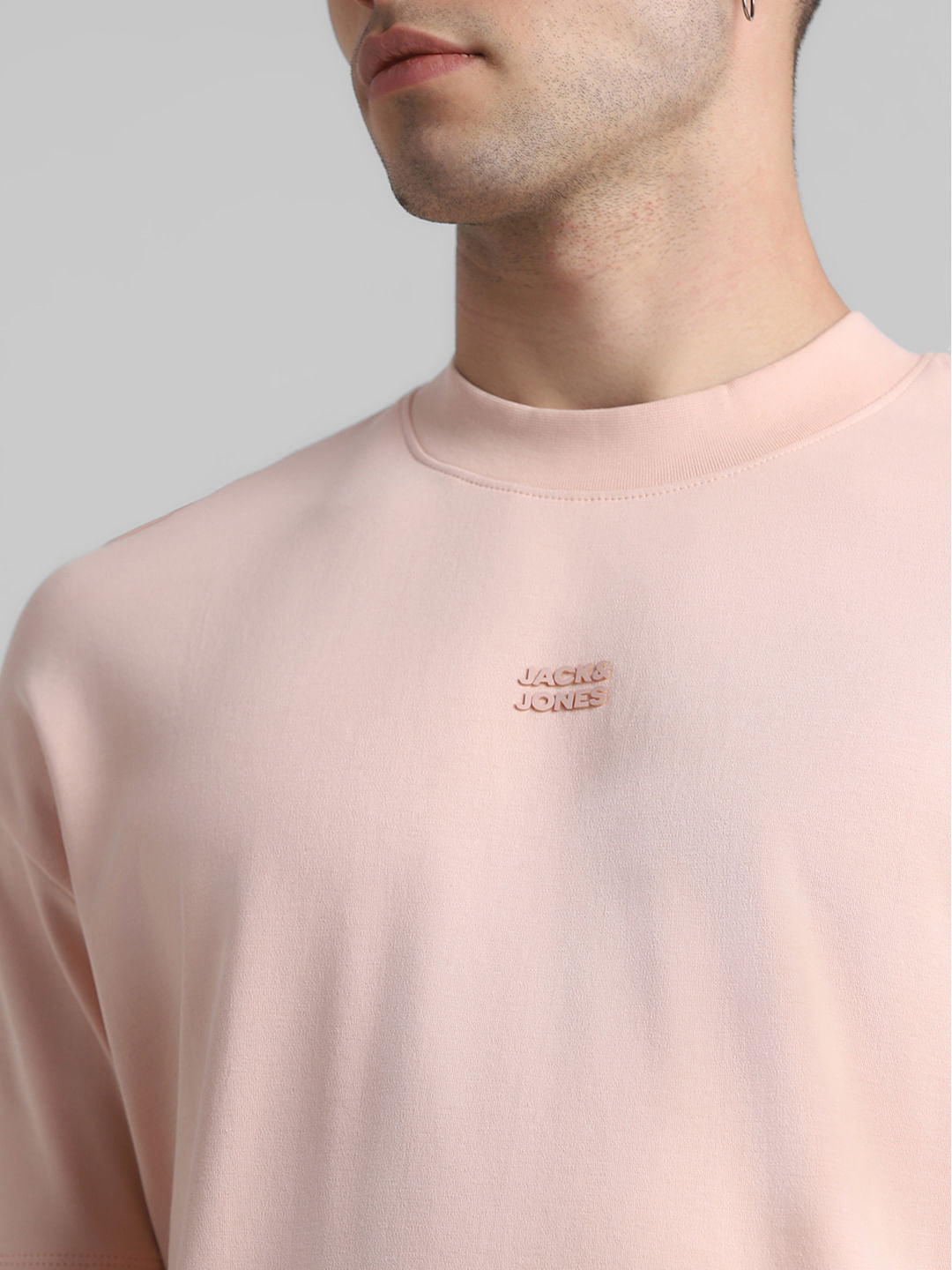 Pink Oversized Crew Neck T-shirt