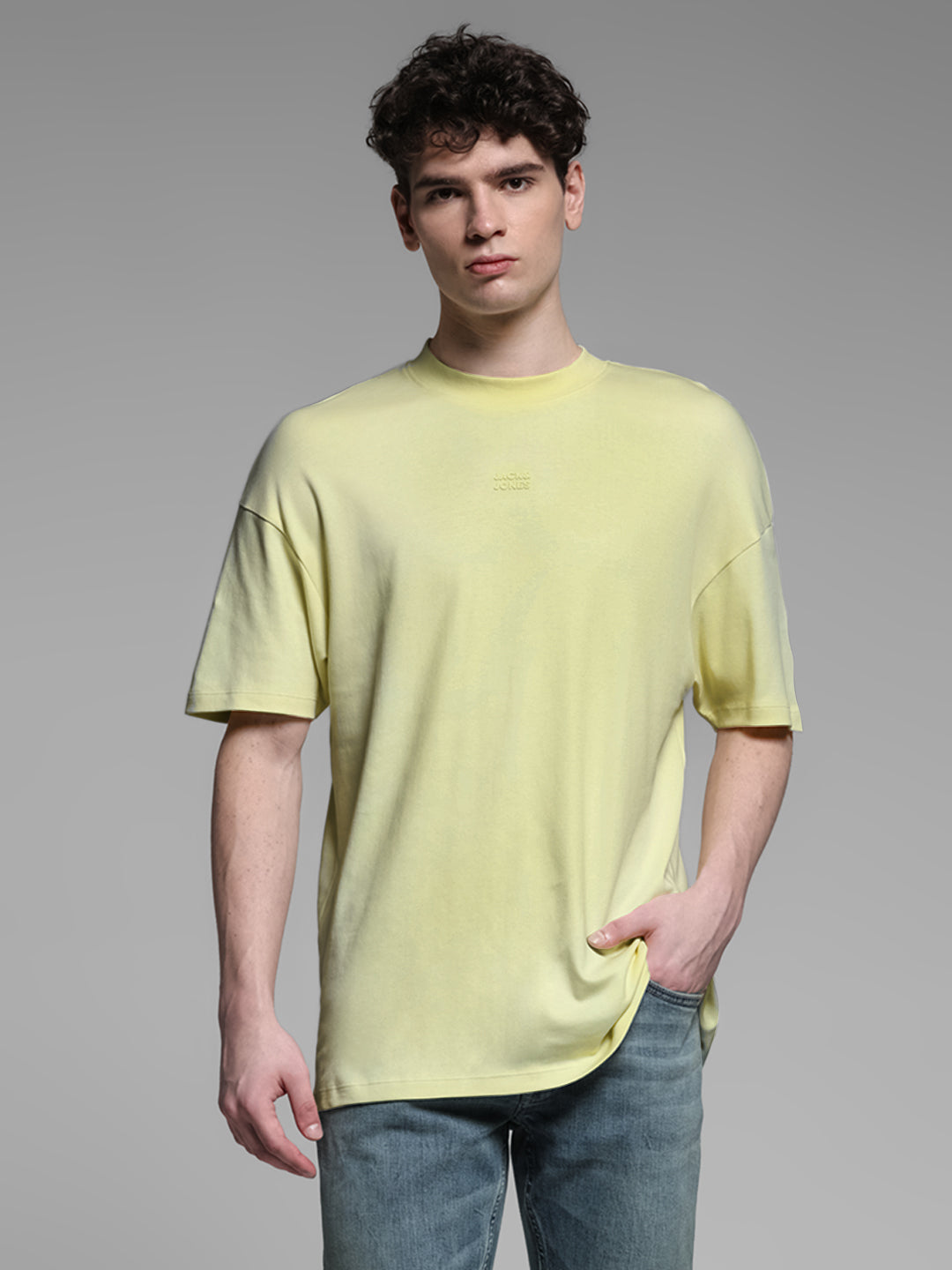 Yellow Oversized Crew Neck T-shirt