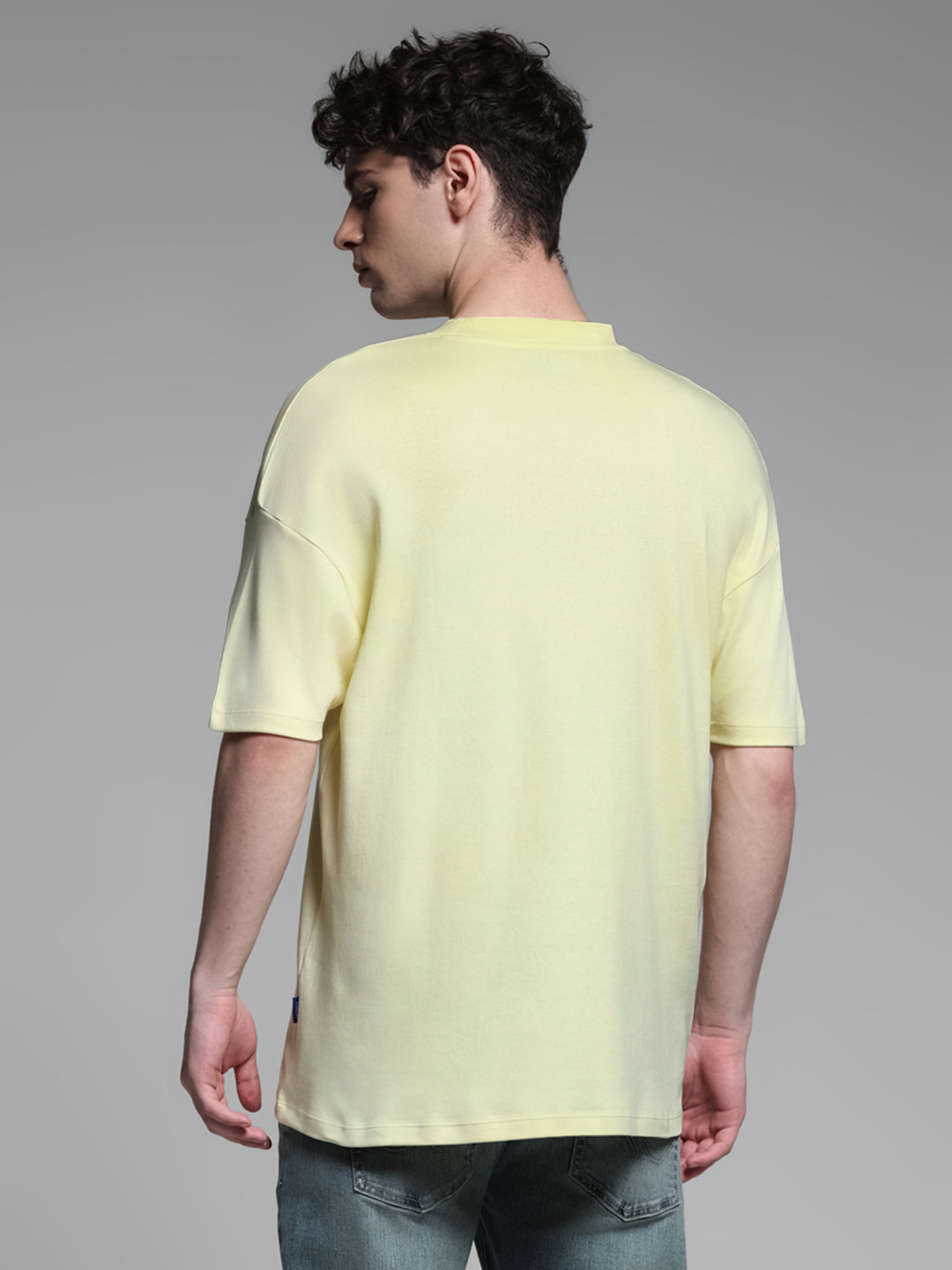 Yellow Oversized Crew Neck T-shirt