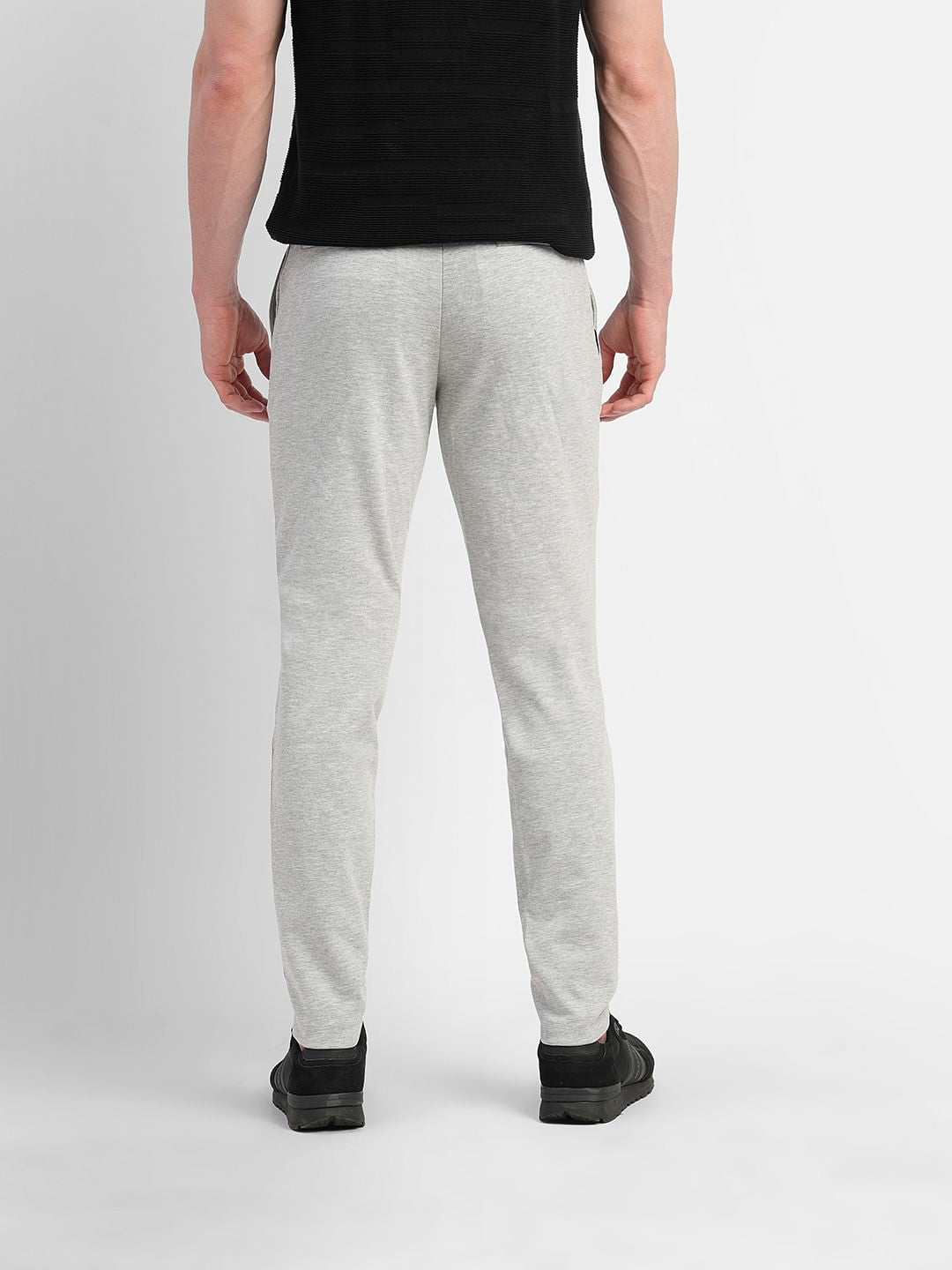 Grey Mid Rise Trousers