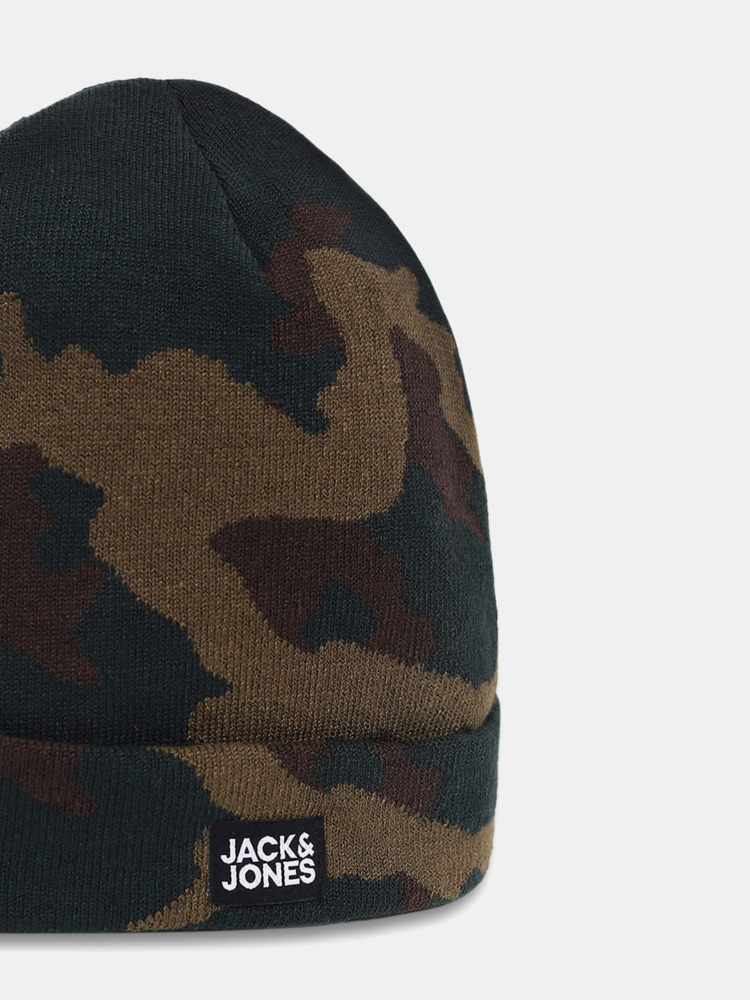 Brown Camo Print Beanie
